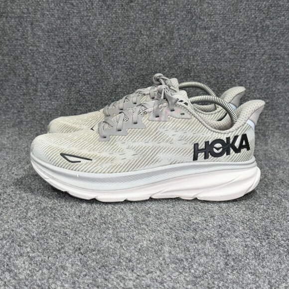 Hoka Clifton 9 Running Shoes Mens 10.5 Harbor Mist Grey Black Athletic Run Train main image 5